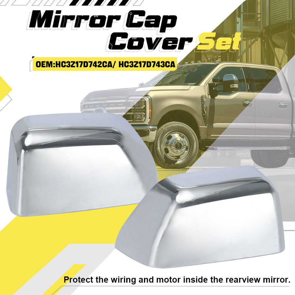 Tow Mirror Cap Cover Set LH RH Sides For 2017-2023 for Ford F250-F550 Super Duty