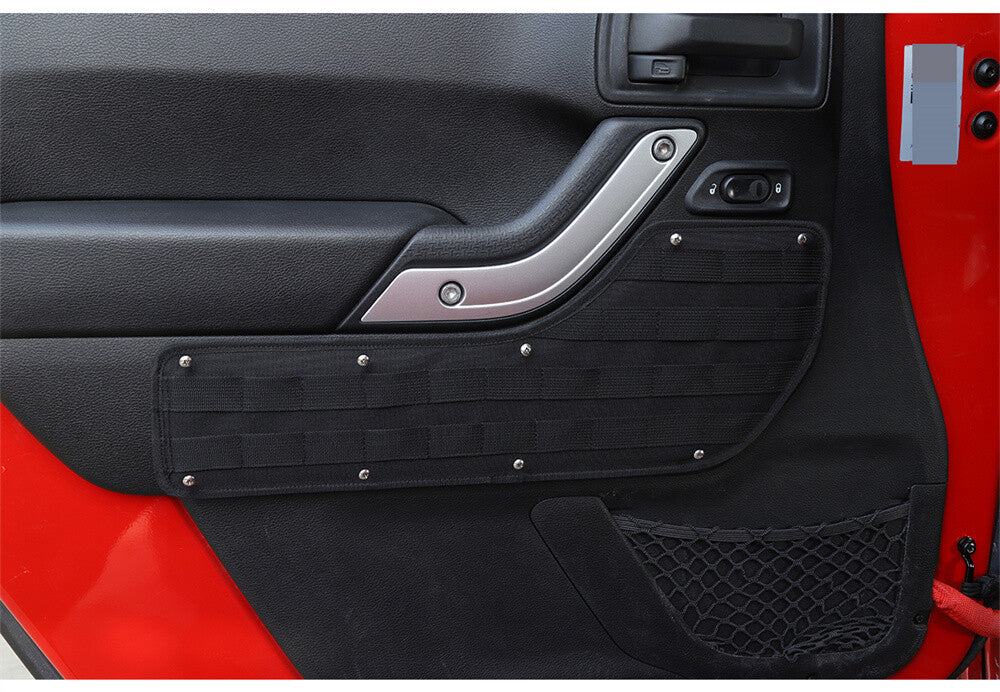 2¡ÁFront Door Storage Tactical Hanging Board Black for Jeep for Wrangler JK 2011-2017