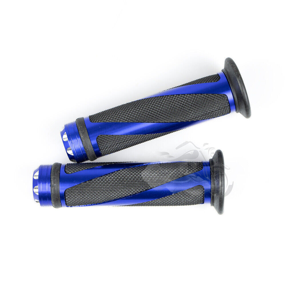 BLUE Motorcycle 7/8 Handle Bar Hand Grips Fit for Honda for SUZUKI for KAWASAKI for YAMAHA