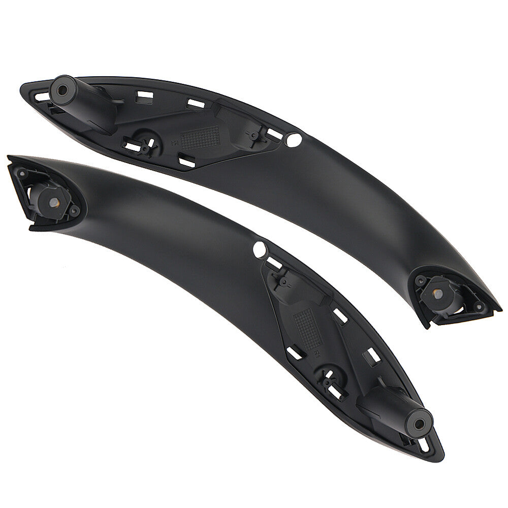 A pair of black interior trim door handle covers for BMW M3 M4 F30 F80 F31 F32 F35