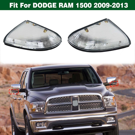 1Pair Side Mirror Turn Signal Puddle Light Lamp Fit for Dodge for Ram 1500 2009-2013