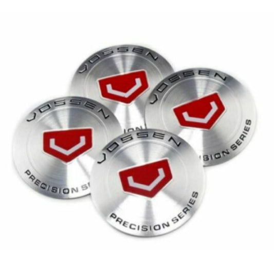 New 4x45mm silver and red wheel decals, rim decals, and rim stickers by Vossen.