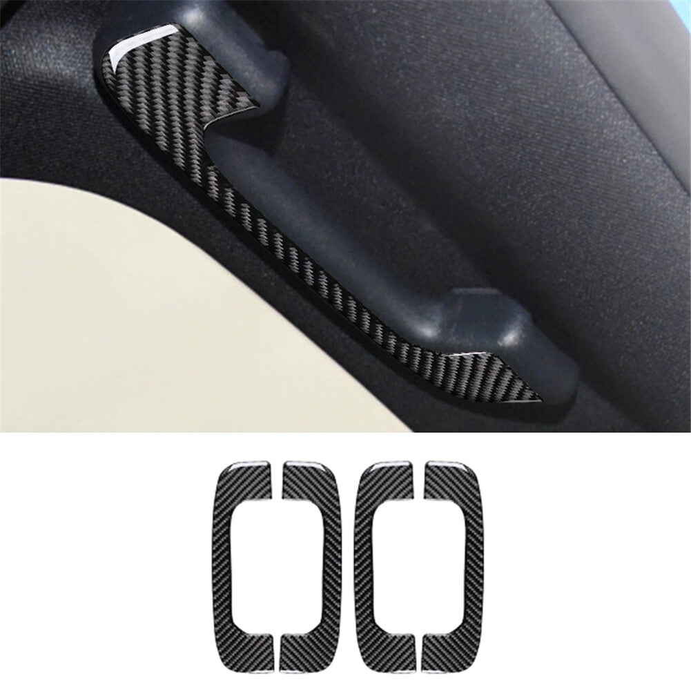 4X Car Armrest Panel Trim Cover Carbon Fiber for Ford for Mustang Mach-E 2021-2022