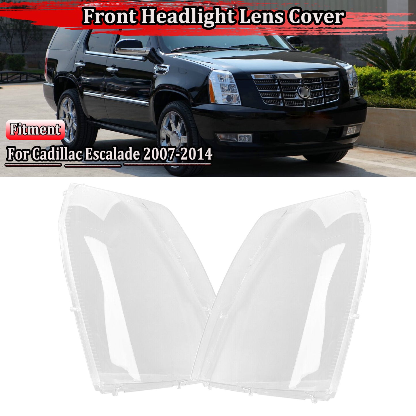 Front headlight lens cover headlight replacement part for Cadillac for Escalade 2007 - 2014