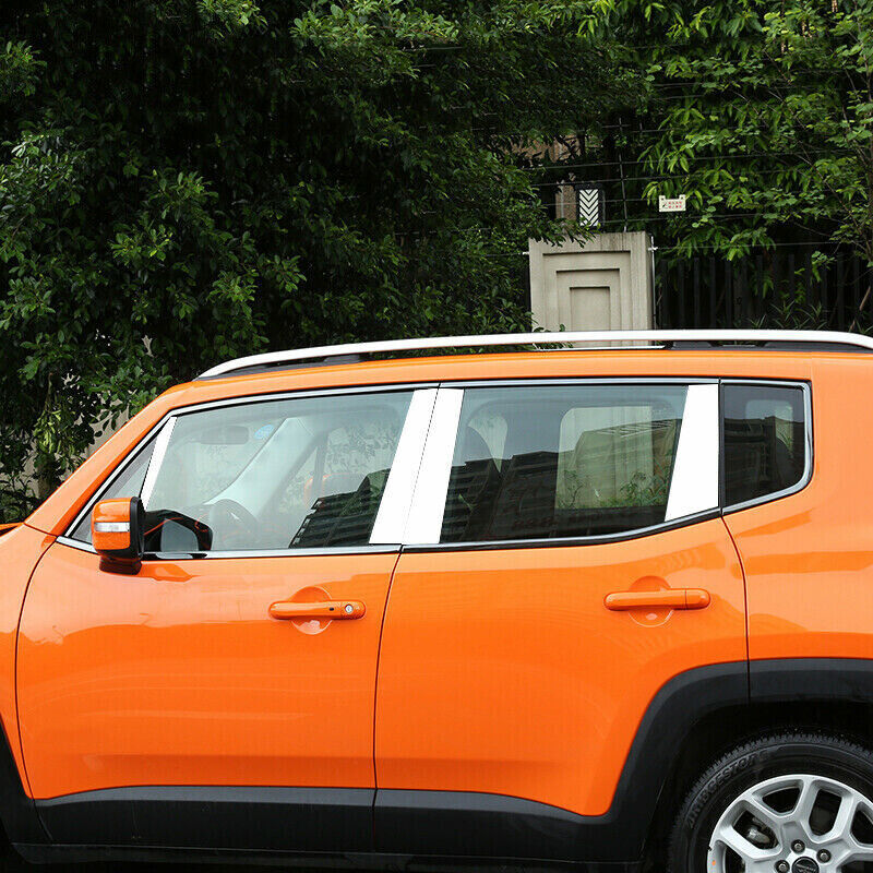 for Jeep Renegade 2015-2023 Black Steel Window Sill Molding Strip Cover Trim 10x