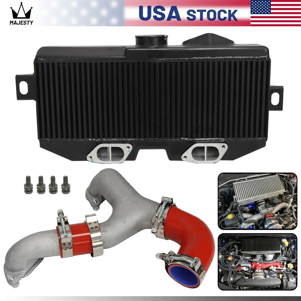 for Subaru 02-07 WRX STI EJ20 EJ25 GD Top Mount Uprated Intercooler +Y Pipe Kit