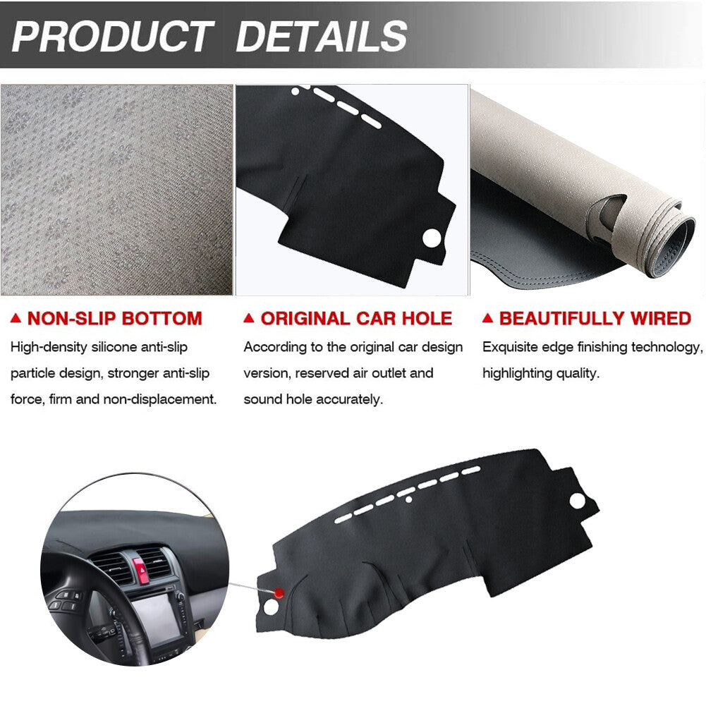 Leather Dashboard Cover Mat Sun Shading Pad for Honda CR-V RE1~RE5 RE7 2007-2011