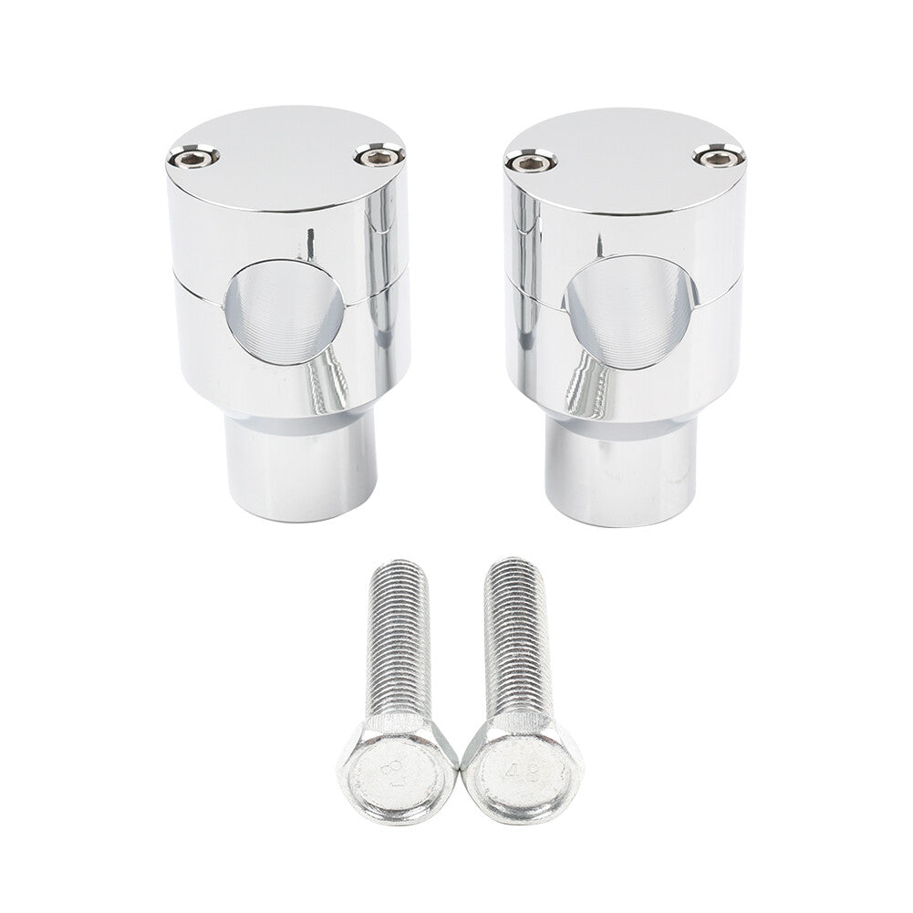 7/8 22mm Handlebar Riser Clamp Mount Kit Chrome for Harley fit for Honda