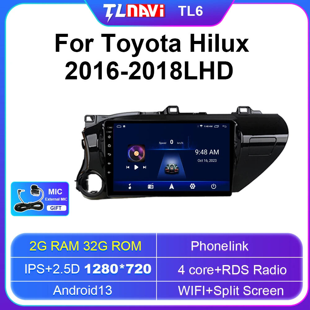 Car Multimedia Player for Toyota Hilux AutoRadio GPS Navigation Radio Bluetooth