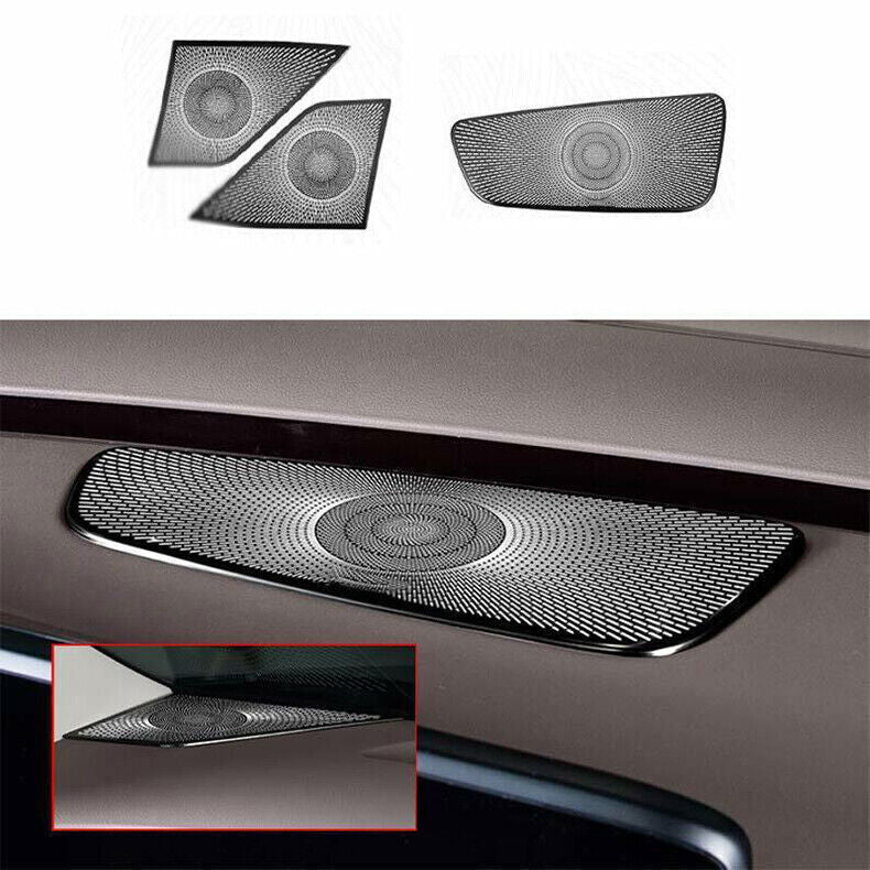 for Kia Carnival 22-2024 Black Steel Inner Dashboard Speaker Frame Cover Trim 3X