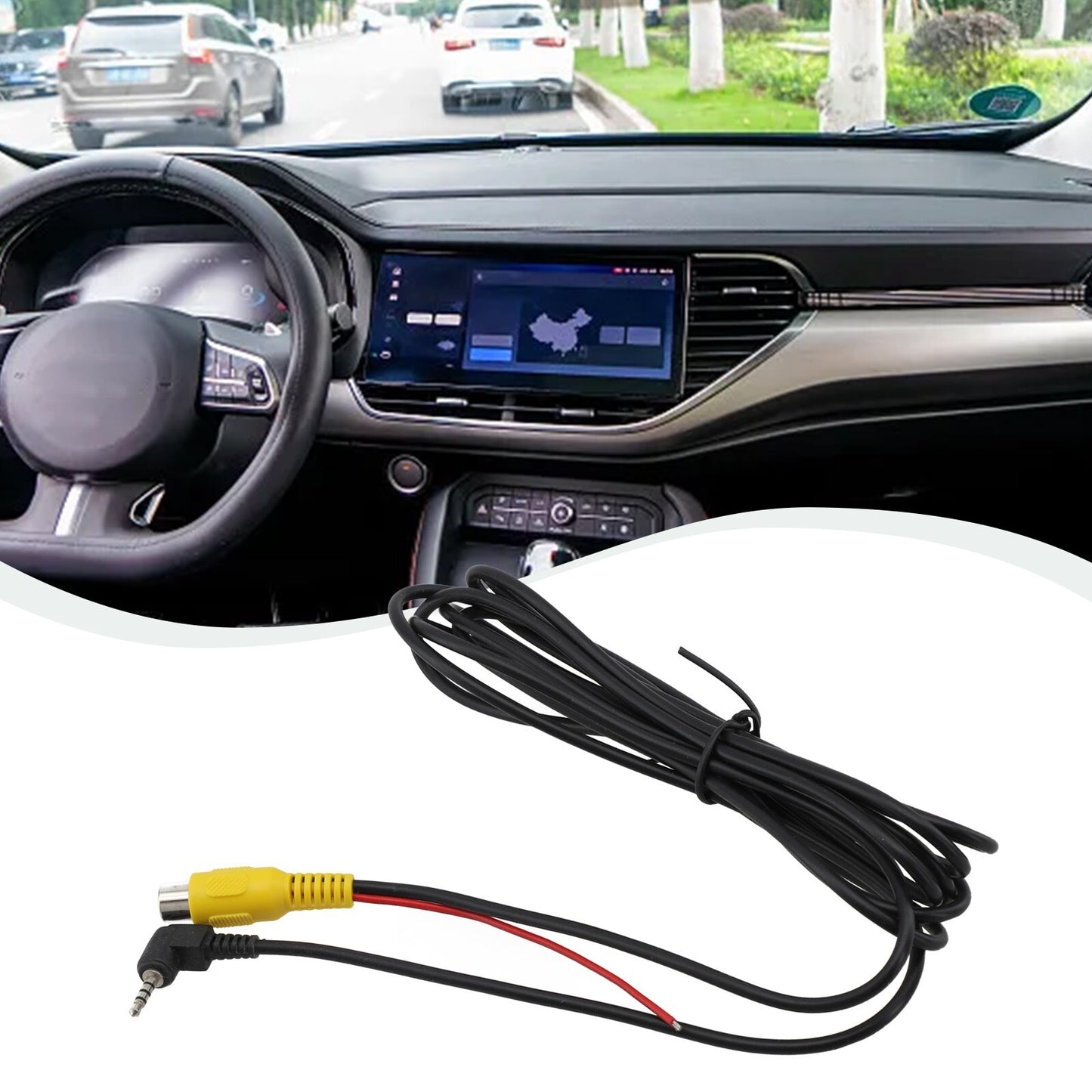 2.5mm AV converter cable for car rearview parking cameras