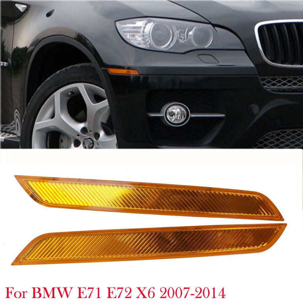 Amber Front Fender Side Marker Reflector Light Fit for BMW X6 E71 E72 2007-2014