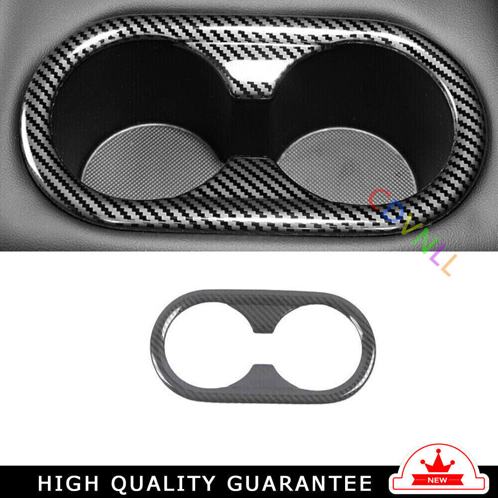 Inner Rear Water Cup Holder Panel Cover Trim Fit for Kia K5 21-22 Carbon Fiber