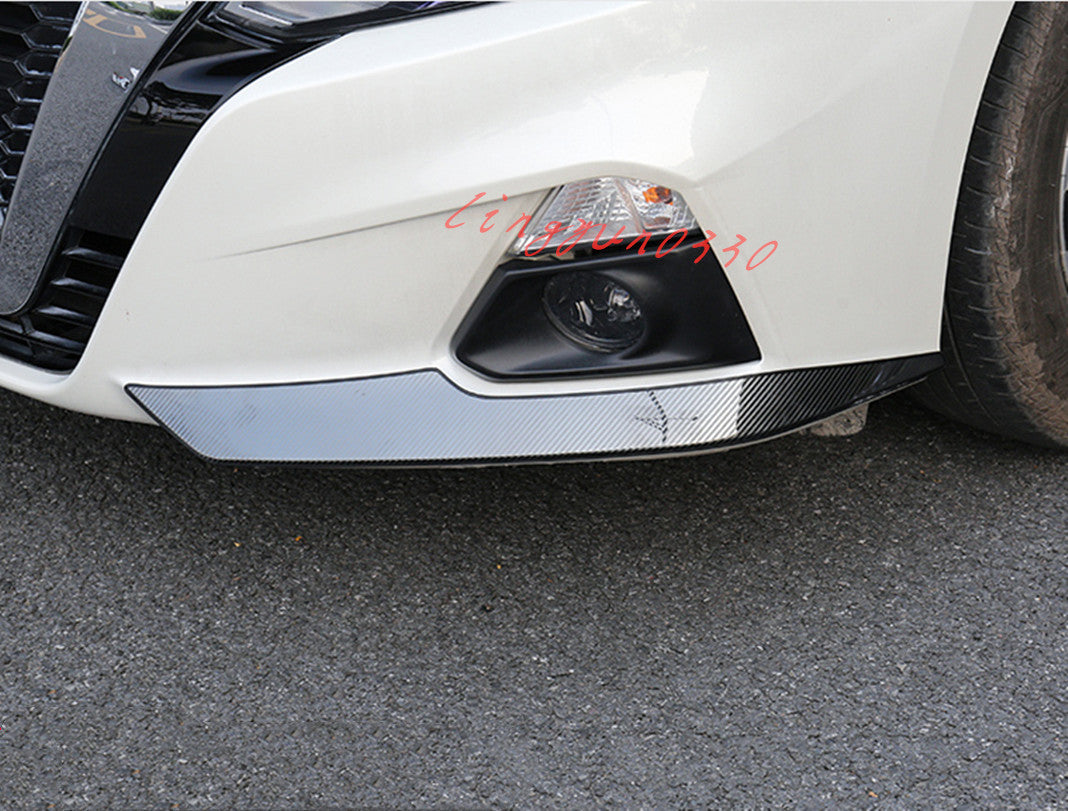for Nissan Altima 2019-2022 Carbon Fiber Car Front Bumper Lip Cover Trim Molding