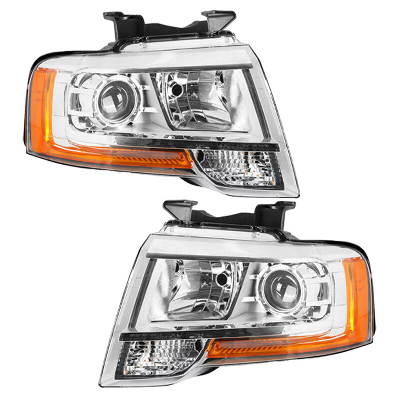 Chrome Projector Headlight Assy For 2015-2017 for Ford Expedition Driver Passenger