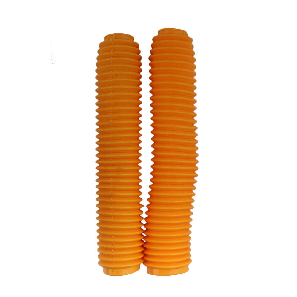 2x 360MM Orange Fork Dust Covers Gaiters Boots Shock Fit Motorcycle Dirt Bike