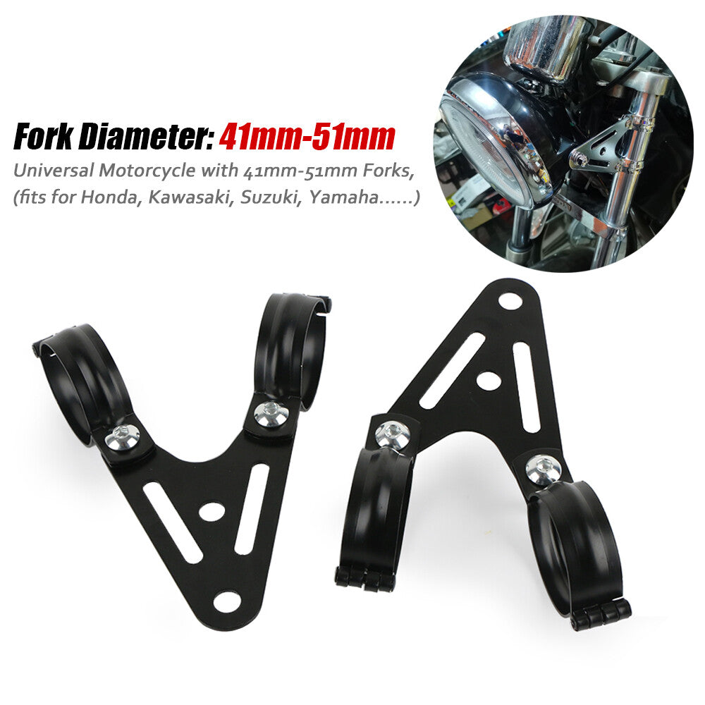 Motorcycle headlight mounting bracket fork lugs suitable for Bobber Cafe Racer 41mm-51mm