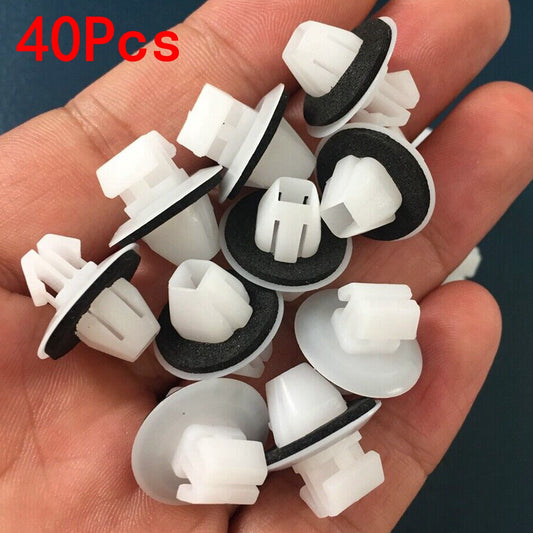40pcs Rocker Panel Moulding Retainer Clips with Sealer for Toyota RAV-4 Previa