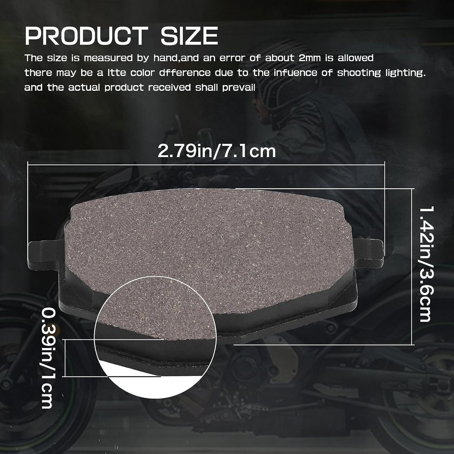 Brake Pads for Yamaha DT 125 R 1988-2003,DT 125 RE 2004,YTZ 250 N/S TRI-Z 1985