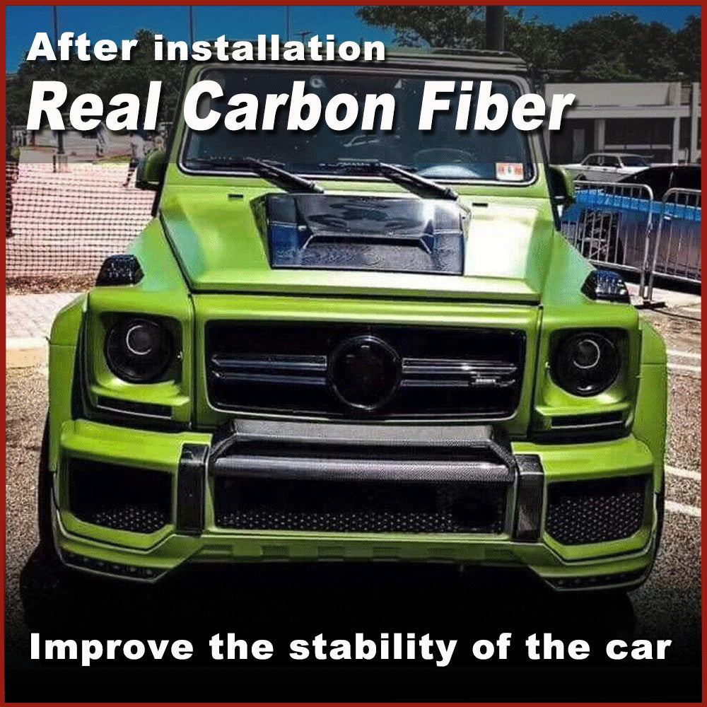 for Benz W463 W464 G63 2019UP REAL Carbon Front Bumper Upper Air Vent Scoop