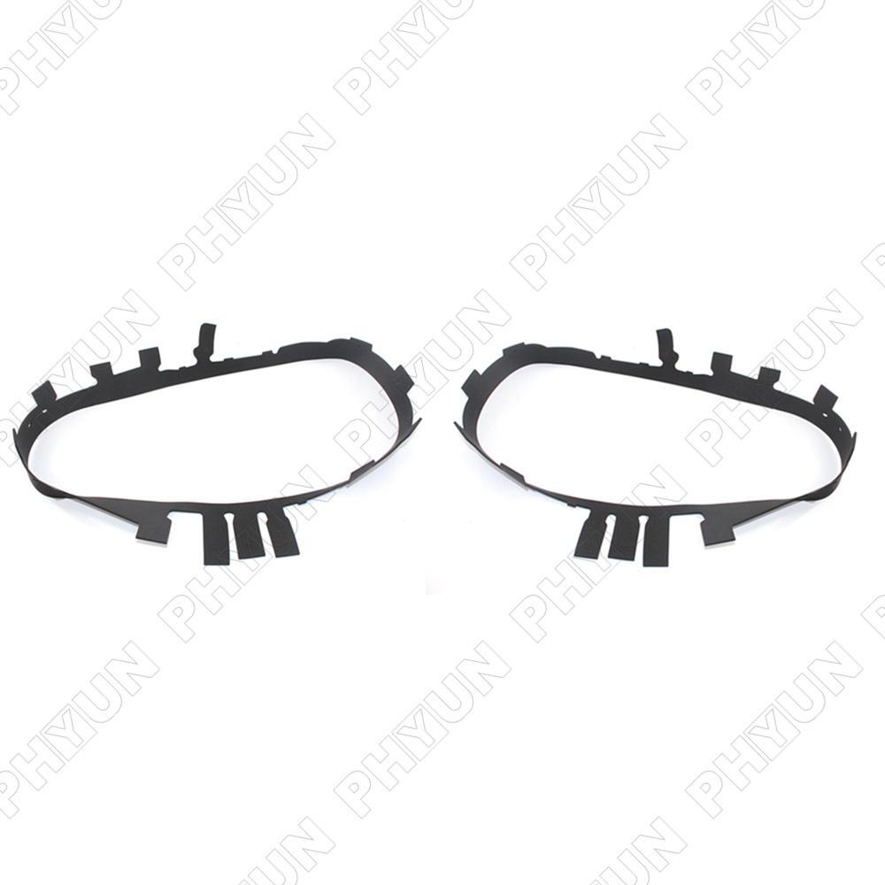 2 Pcs Headlight Lens Trim Gaskets Rubber Black Replace for Corvette C6 2005-2013