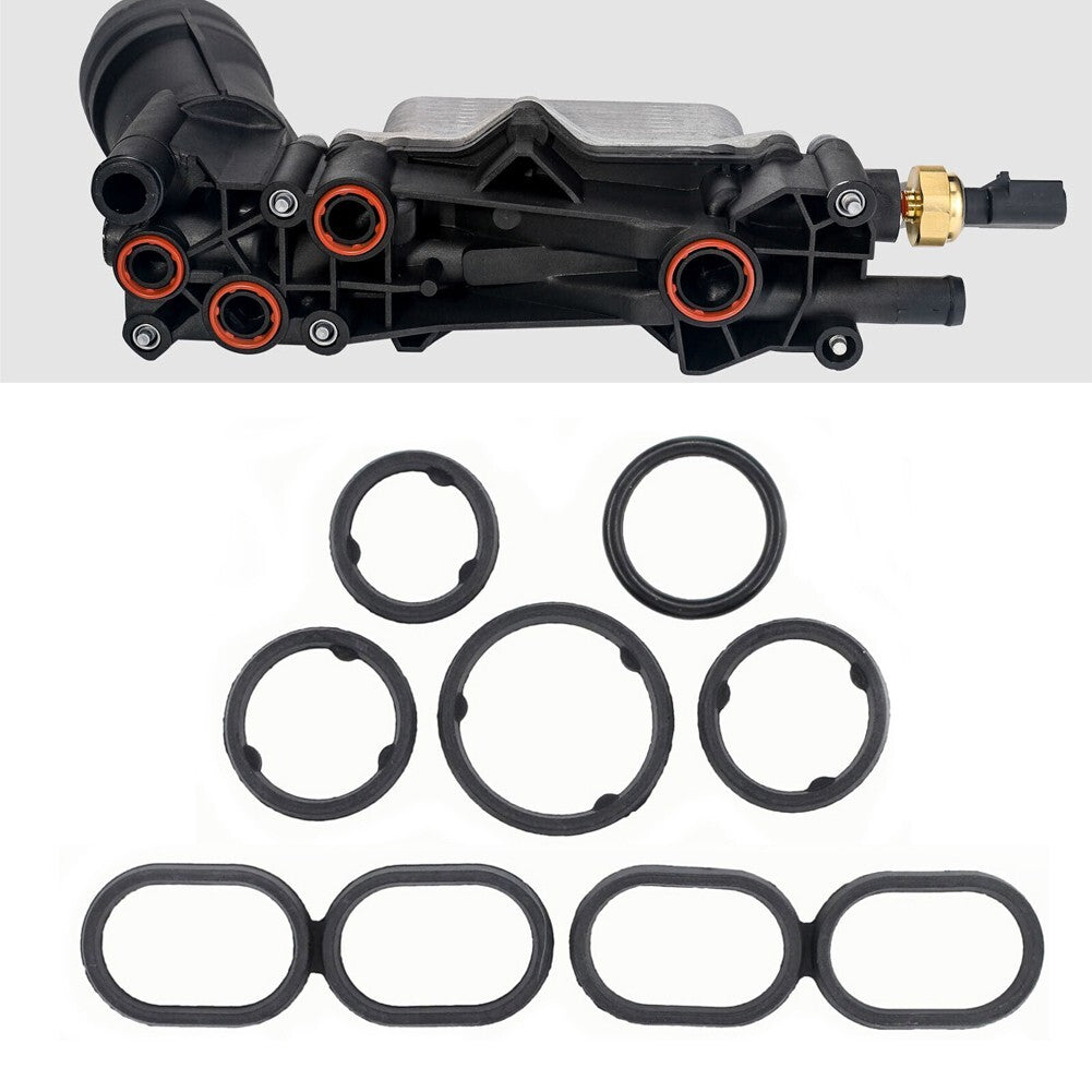 Black Rubber Oil Cooler Gasket Rings for Dodge for Jeep for Chrysler Set Of 7