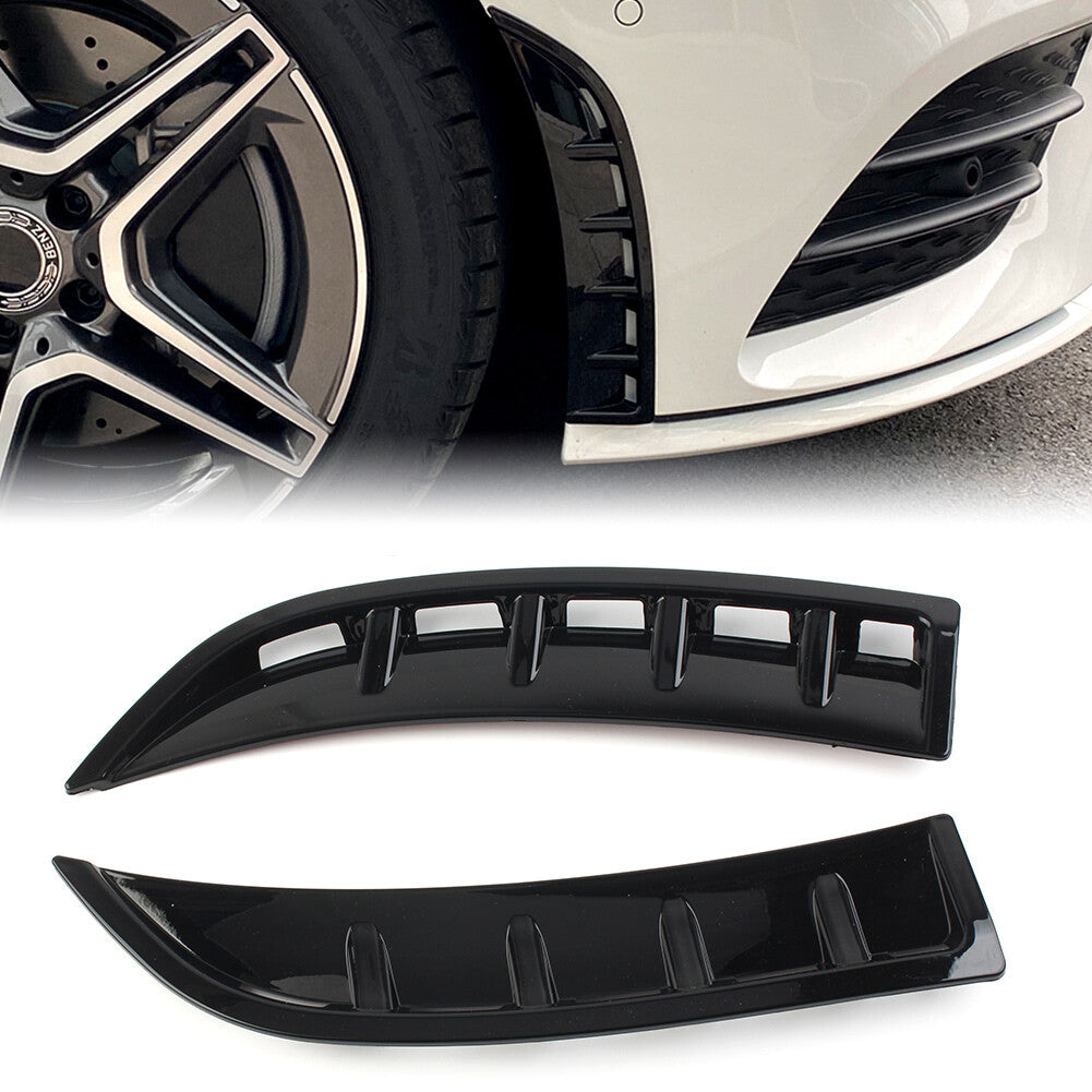 Front Wheel Bumper Vent Hood Fender for Mercedes-Benz CLA C118 2020+ Black 2pcs