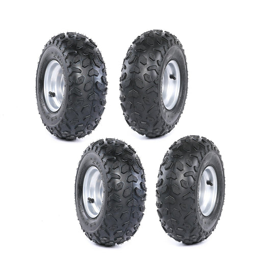 4 Pack 145/70-6 6 inch Front Rear Wheel Tyre Rim For ATV Quad Lawn Mower Go Kart