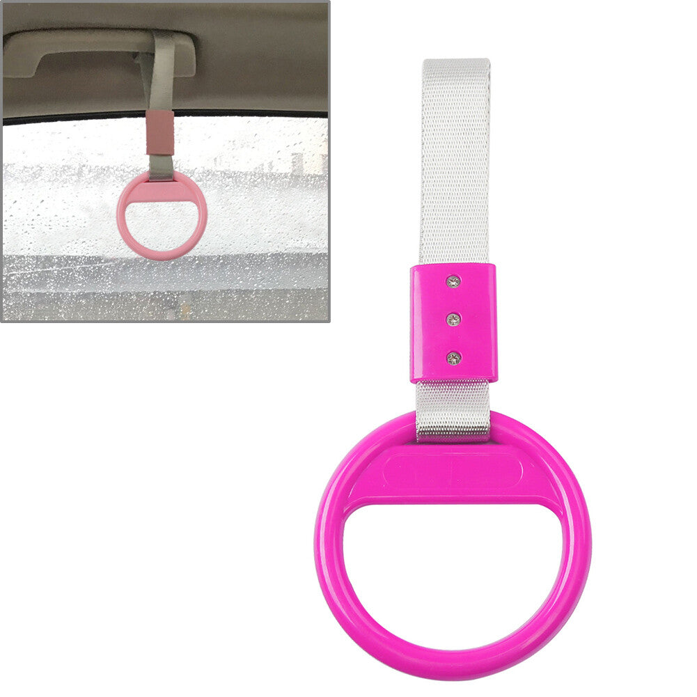 1Pcs Plastic Round Ring Train Bus Handle Hand Strap Drift Charm Tools for Car