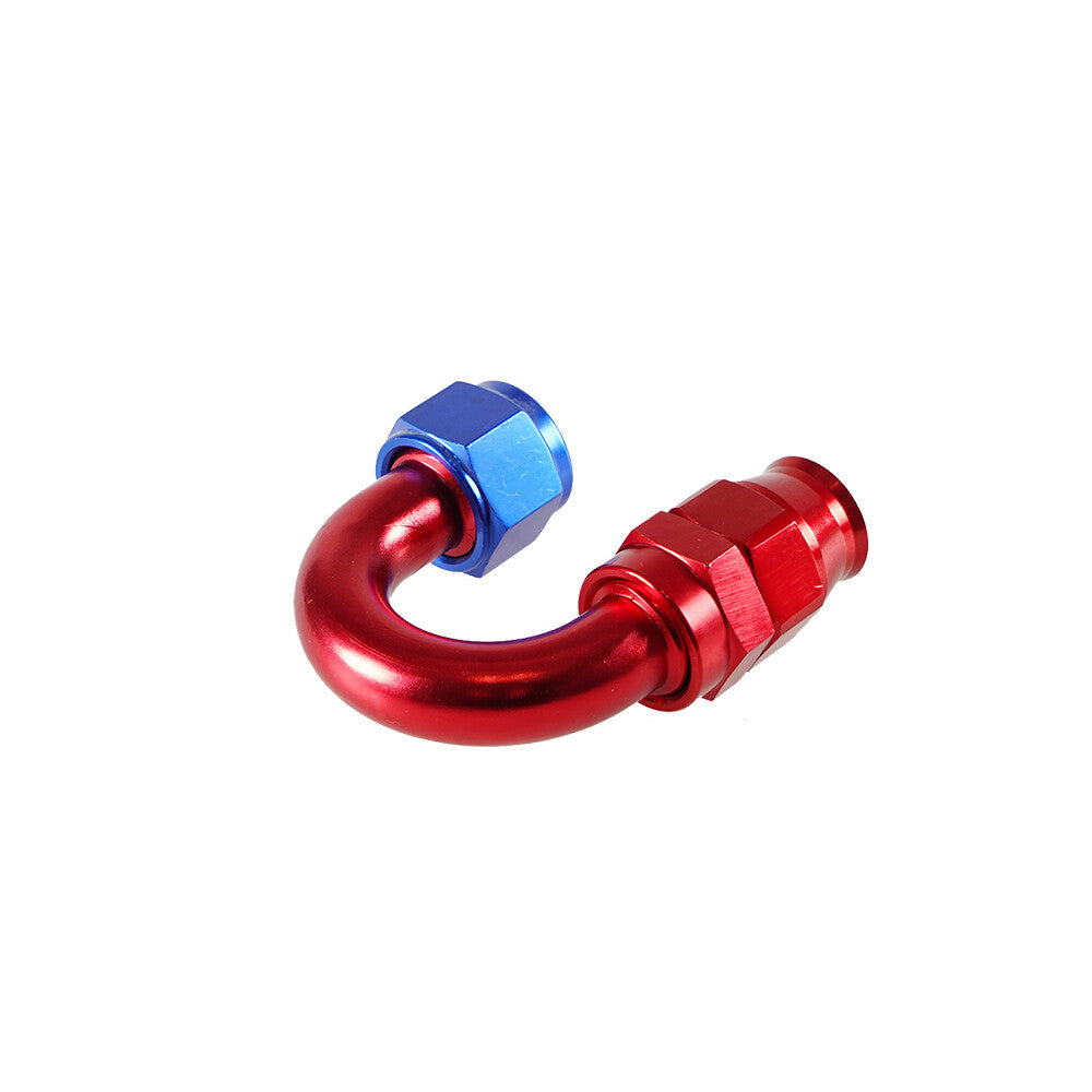 10AN PTFE Hose End Fitting 180Degree Aluminum Swivel AN10 For PTFE Hose Only Red