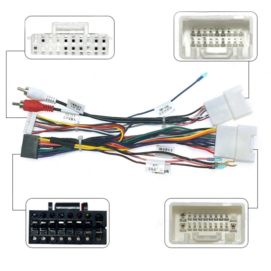 Car 16Pin Audio Wiring Harness W/Canbus for Mitsubishi for Outlander for Pajero Stereo