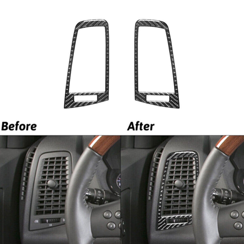 Carbon Fiber LR Air conditioner outlet Sticker Trim for Cadillac CTS 2003-2007