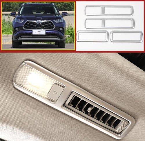 Silver Roof Rear Air Condition Vent Outlet Cover for Toyota Highlander 2020-2023