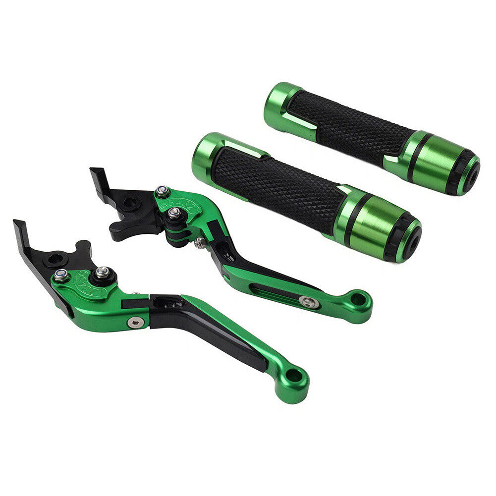 Fit for Kawasaki 650R Folding Extendable Brake Clutch Lever Handlebar Grip Set