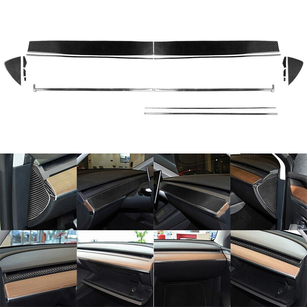 16X Carbon Fiber Interior Dashboard Kit Cover Trim for Tesla for Model Y /3 2017-2022