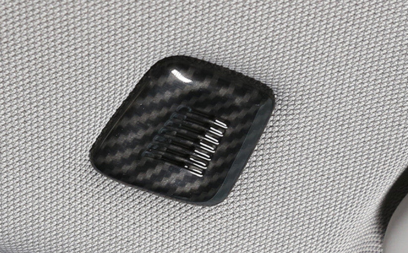 Carbon Fiber Decoration Cover Car Top Roof Speaker ABS for BMW X5 X6 2014-2018