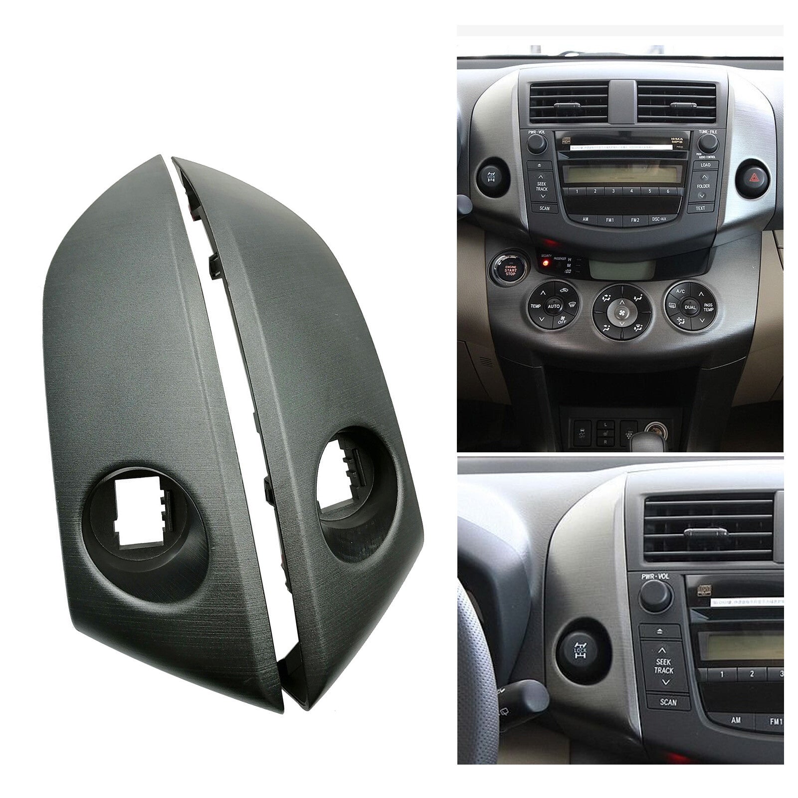 2pcs Center Console Instrument Cluster Finish Panel Trim For 2006-12 for Toyota Rav4