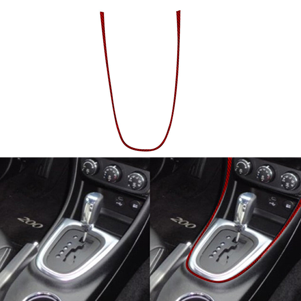 Red Carbon Fiber Transmission Console Surround Cover for Chrysler 200 2011-2014