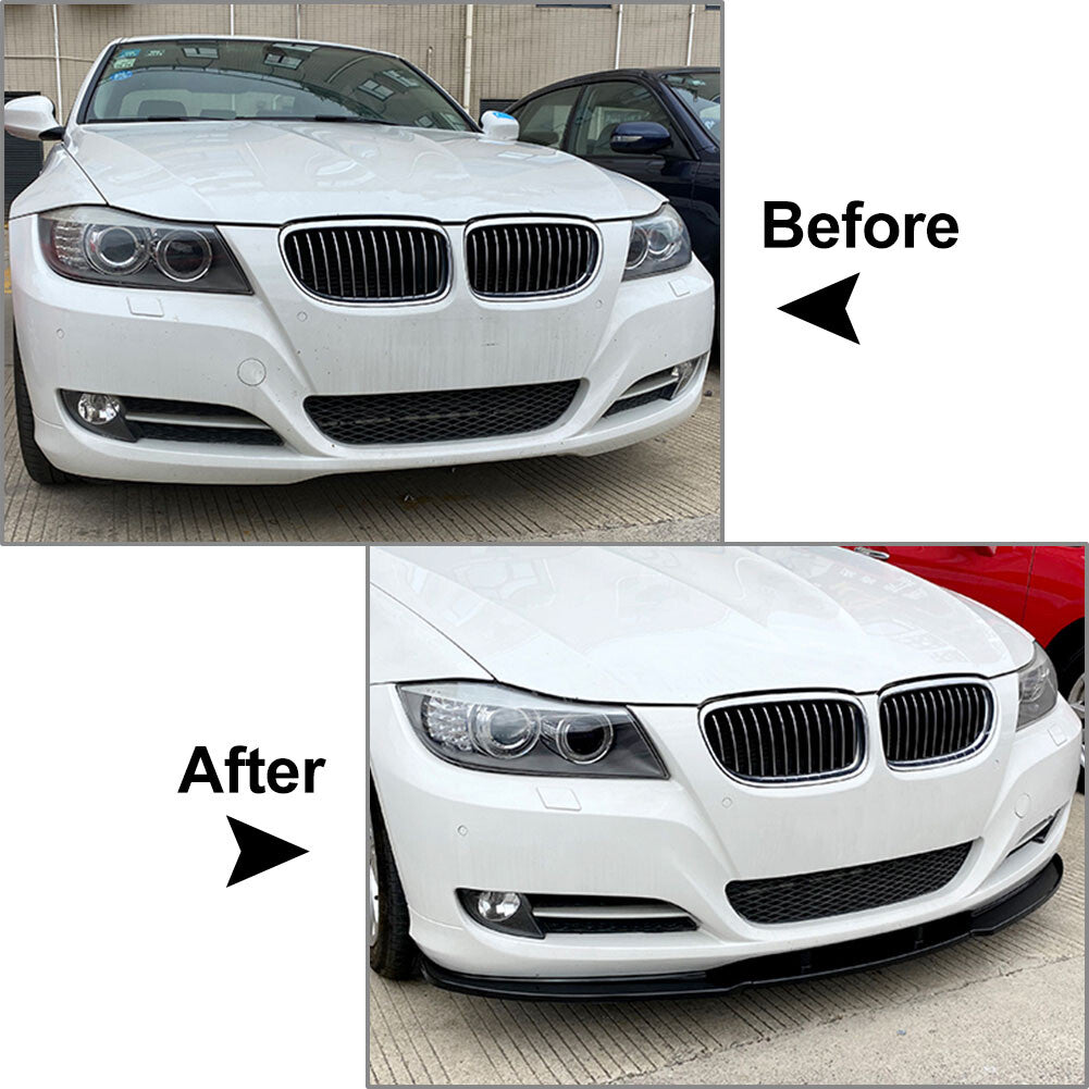 Front Bumper Spoiler Lip FIT for BMW 3 Series E90 4-Door Sedan 2009-2012