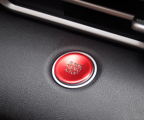 Red Ignition Engine Start Stop Push Button Cover for Hyundai for Elantra 2021-2023