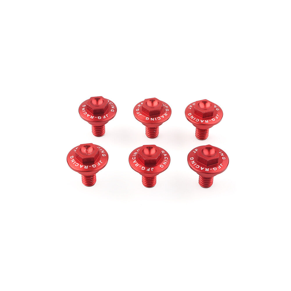 6PCS CNC Front Fork Guard Bolts Screw for HONDA CR125 250 CRF250R 250X 450R