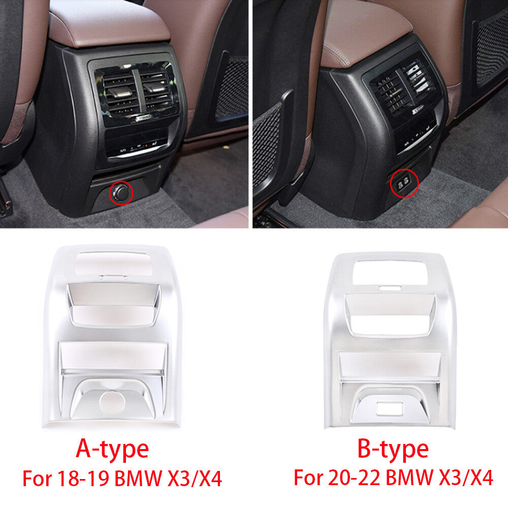 Carbon Fiber ABS Rear Air Vent Outlet Panel Trim for BMW X3 G01 X4 G02 2020-2022