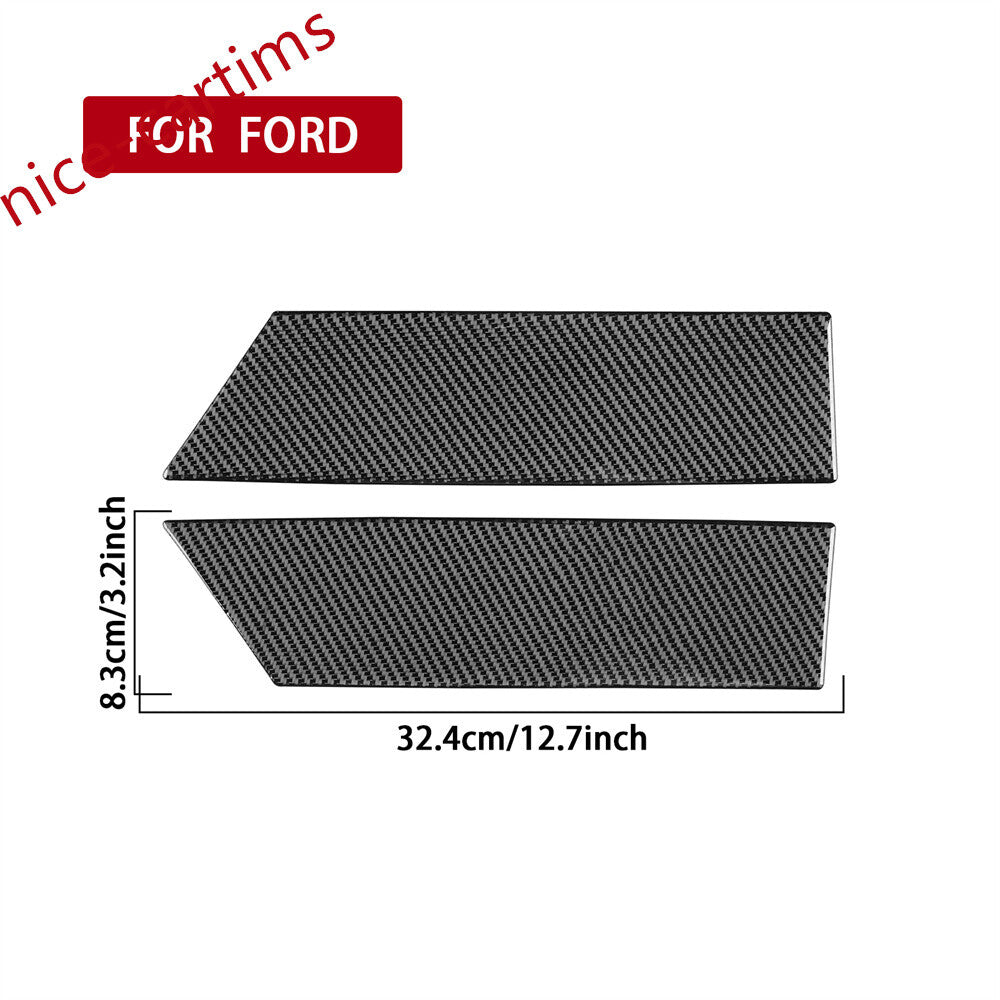2¡ÁCarbon Fiber Center Console Gear Shift Side Panel Trim for Ford F150 2009-2014