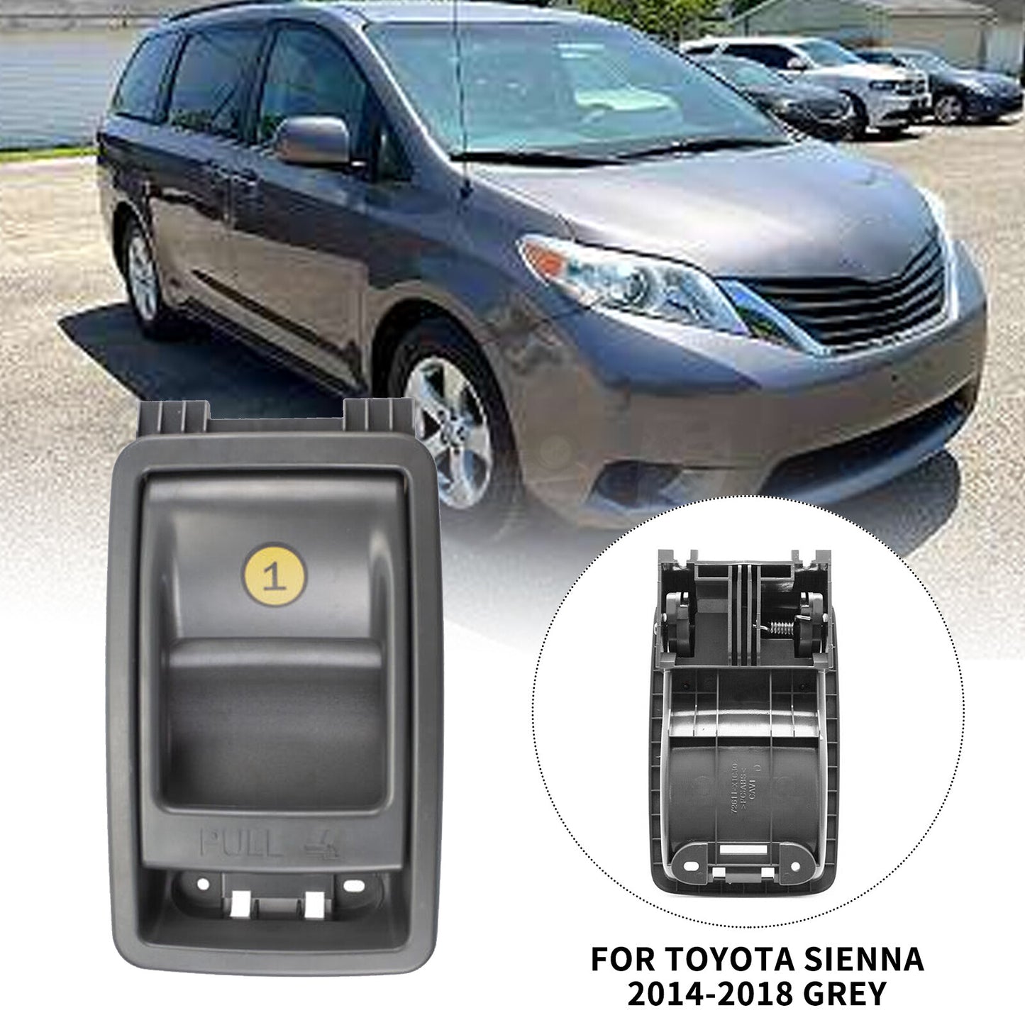 For 2014-18 for Toyota for Sienna 3rd Row Black Folding for Seat Latch Release Handle Bezel