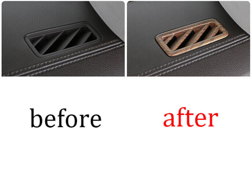 for Volkswagen Atlas 18-23 ABS Wood Grain Dashboard Upper Air Outlet Vent Trim