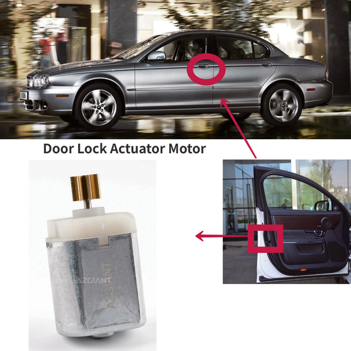 3H0225 Door Latch Actuator Motor for 2003-2012 for Saab 9-3 MK2 2010-2011 for Saab 9-3x