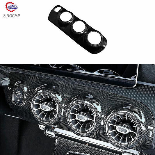 Carbon Fiber Middle Air Outlet Vent Cover Trim Fits for Benz W118 CLA 2020-2022