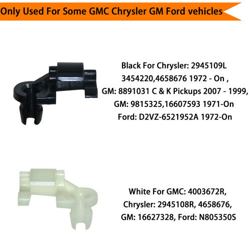General Motors Plastic Rivet Door Lock Bar Clip 5mm Bar Size 12 Push Clip