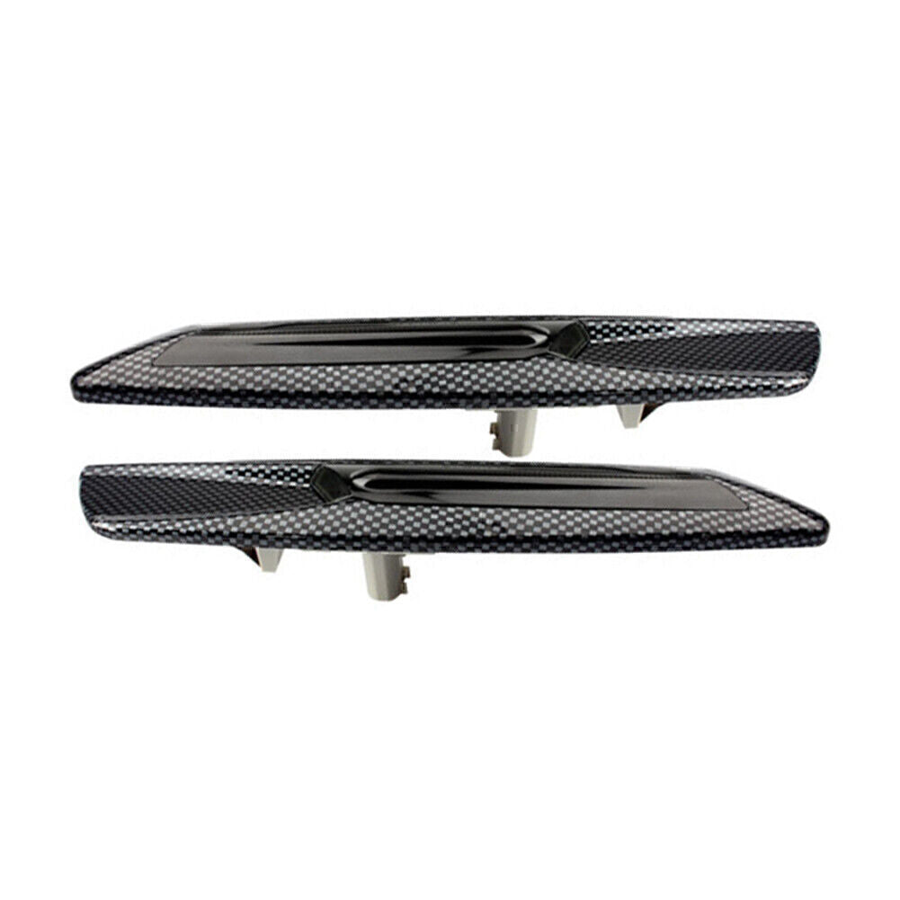 for BMW E82 E88 E92 E60 F10 Carbon Fiber F10 Style Amber LED Side Marker Lights