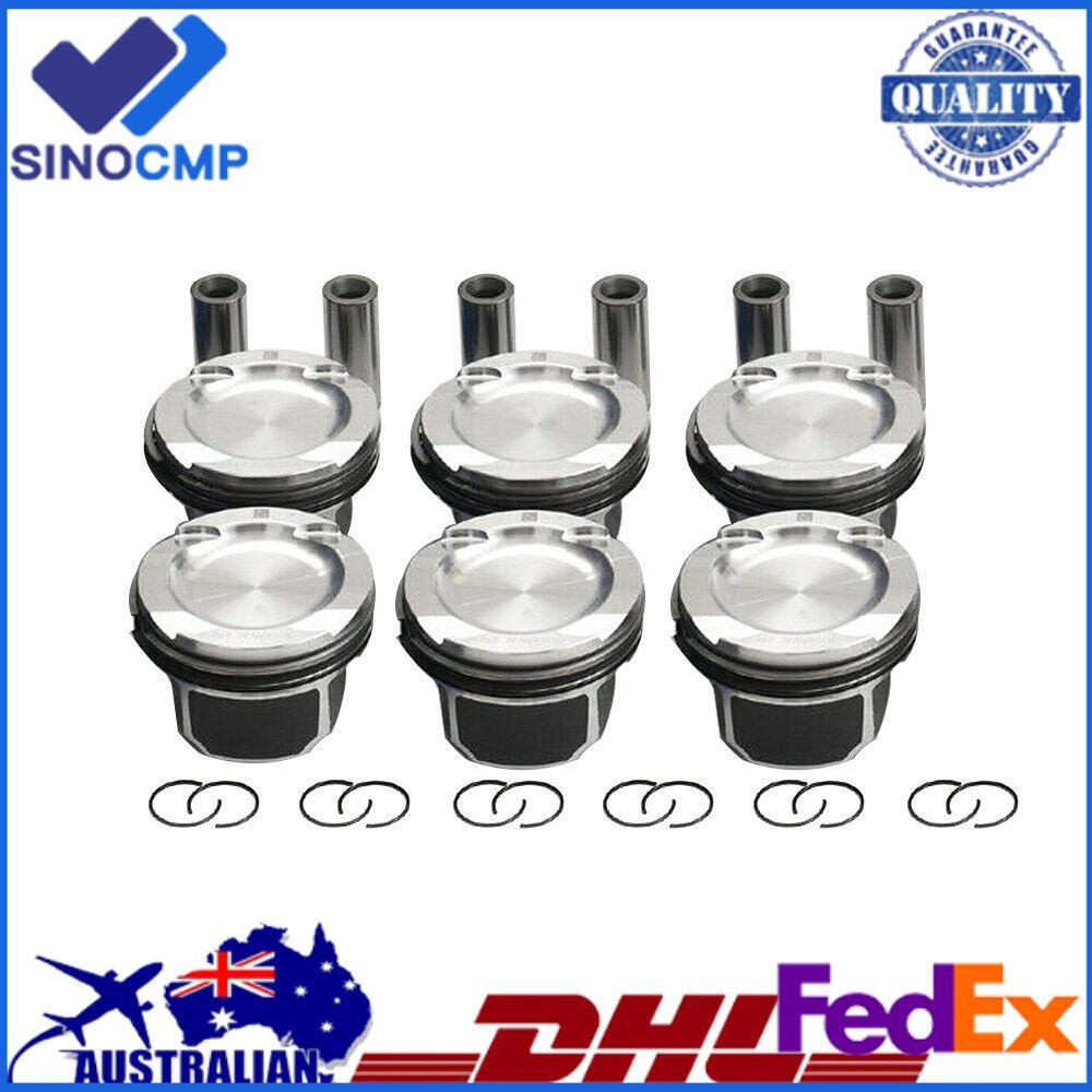 6Pcs Pistons  Rings Set ¦µ84mm for BMW E82 E88 E90 E91 E92 E93 N54B30 3.0L